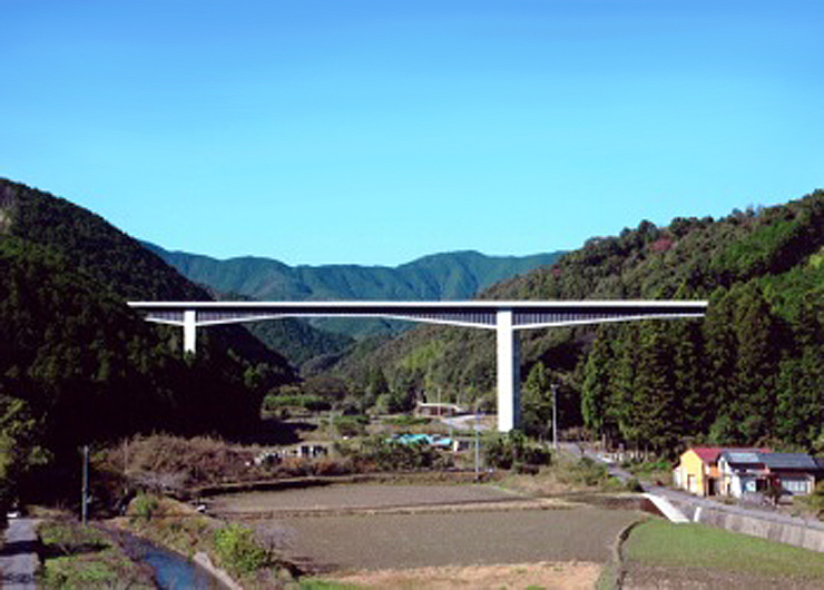 四国横断自動車道　長沢川橋